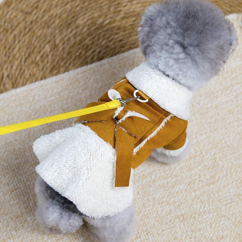 Winter Warm Dog Coat Suede Pet Clothes Cute Puppy Winter Skirt Small Dogs