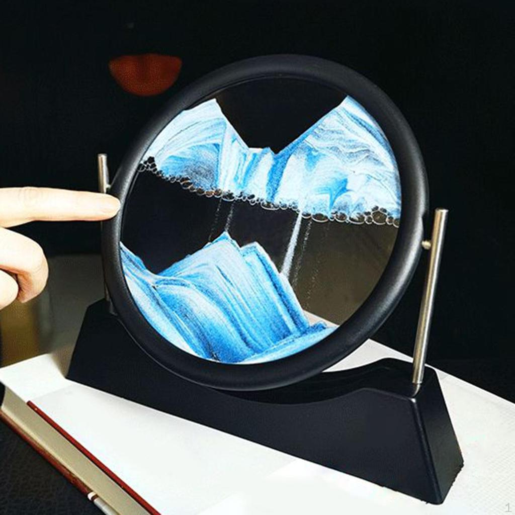 Picture Scenery Painting Landscape Round Art Toys Glass for Desktop Gift Study Room Adult Display
