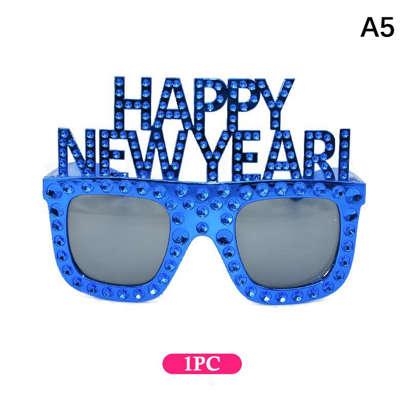 Забавные очки на Рождество 2026 года и подарки года Счастливого года Декоративные очки Реквизит для вечеринки Принадлежности для вечеринки в год