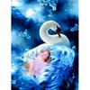 HUACAN 5D Embroidery Paintings Rhinestone Pasted DIY Diamond Cute Swan Cross-stitch