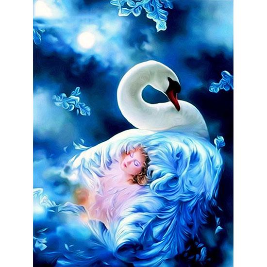HUACAN 5D картины с вышивкой, стразы, наклеенные своими руками, бриллианты, милый лебедь, вышивка крестиком
