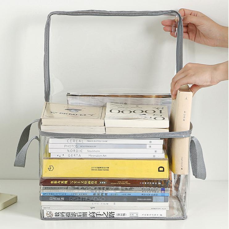 Коробка для хранения книг, большая емкость, студенческий учебник, тетрадь, сумка для хранения общежития, домашний портативный органайзер для книг, коробка