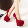 Fashion Shoes Woman 2024 Trend Sexy Pumps Wedding Women's Fetish Shoes Concise Woman Pumps High Heels Stripper Flock Pumps 16 Cm Autumn
