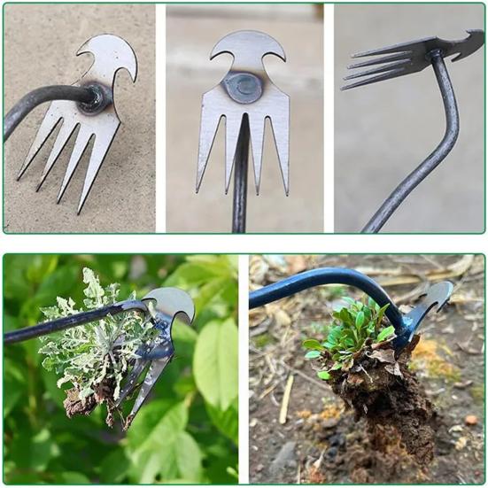 Инструмент для выкорчевывания прополки, садовые грабли с длинной ручкой, высокопрочный инструмент для удаления сорняков с полированной поверхностью, садовые принадлежности