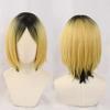 Новый парик для косплея Kenma Kozume, высококачественный окрашенный градиентный скальп, короткие термостойкие синтетические волосы, парики для косплея в стиле аниме + шапочка для парика