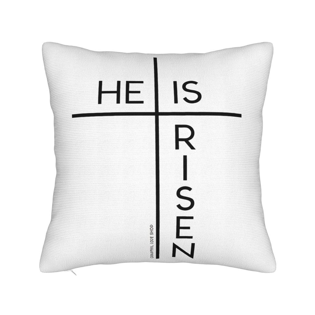 He Is Risen Boho Easter Christian Jesus Pillow Case Fashion Pillow Cover Soft Pillowcases For Chair Sofa Home Decor