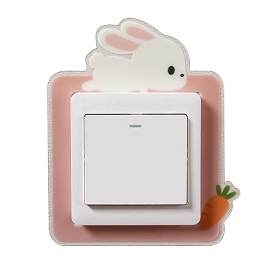 2 шт. наклейка на переключатель «расти в темноте» мультфильм панда медведь кролик кошка животное зеленый водонепроницаемый самоклеящийся переключатель защитная наклейка товары для дома