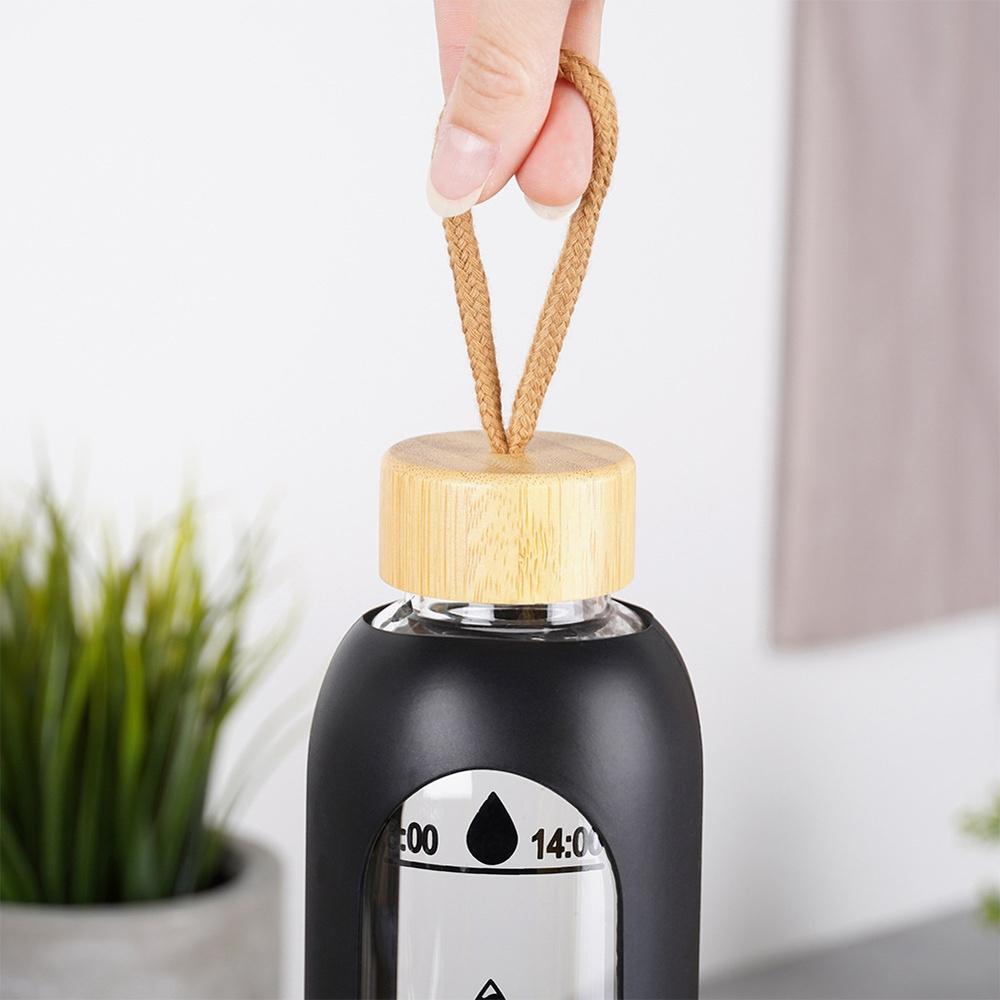 Motivational Bottle For Water Drinks Glass Silicone Large Sport Bottle 1L