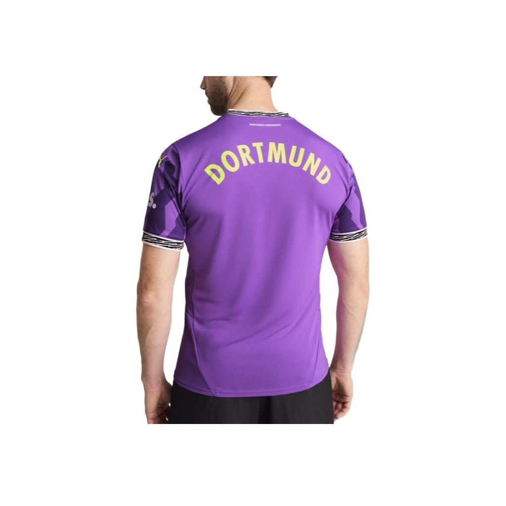 Puma Dortmund Series Comfortable Classic Skin-Friendly Commemorative Short Sleeve Football Shirt Men Tops 775350-99