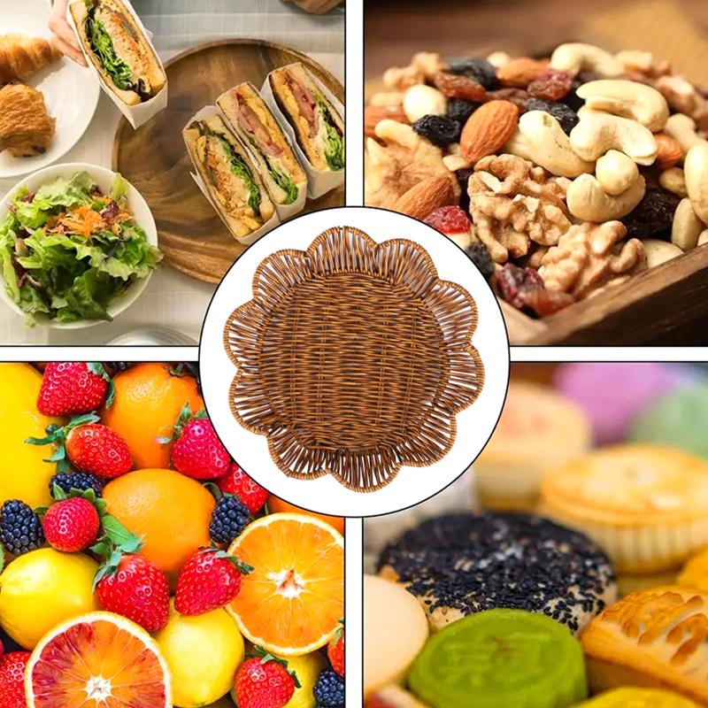 1 шт. Корзина для хранения, органайзер, фруктовая тарелка, поднос для еды ручной работы, закуски, имитация лозы, реквизит для фотосъемки, аксессуары