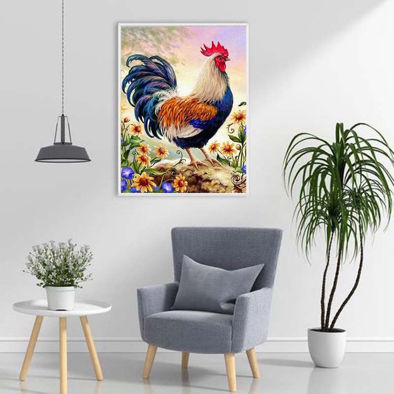 Цыплята DIY 5D алмазная живопись животное курица петух полный круглый смолы Алмазная вышивка мозаика изображение горный хрусталь домашний декор