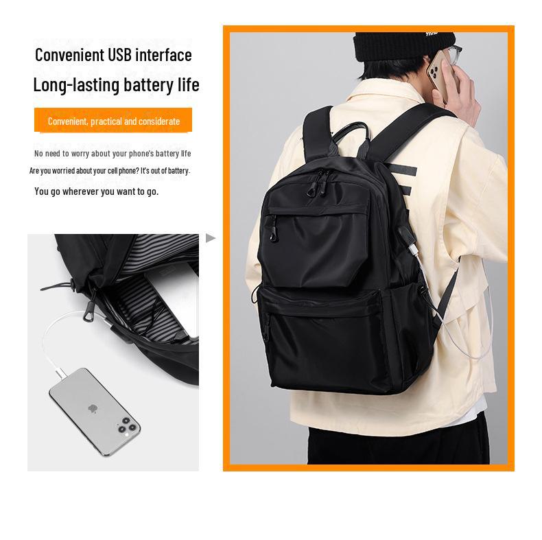 Men's Korean Style Double Back Laptop Backpack - Trendy Student Travel Bag