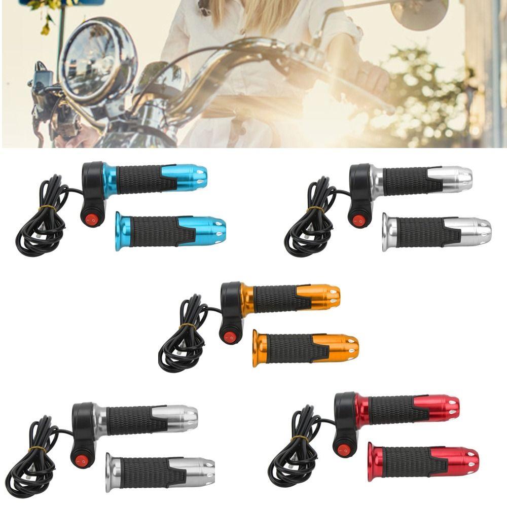 Cable 1.8m Twist Throttle Grips with Button Throttle Grip Handlebar  Motorcycle Accessories