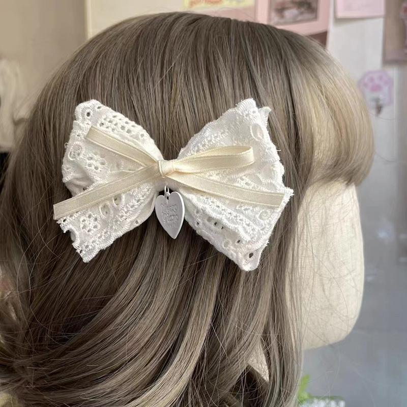 Sweet Girls Hair Clips Lace Lolita Bow Hairpin For Female Lolita Hair Clip Hair Accessories Barrettes Headwear