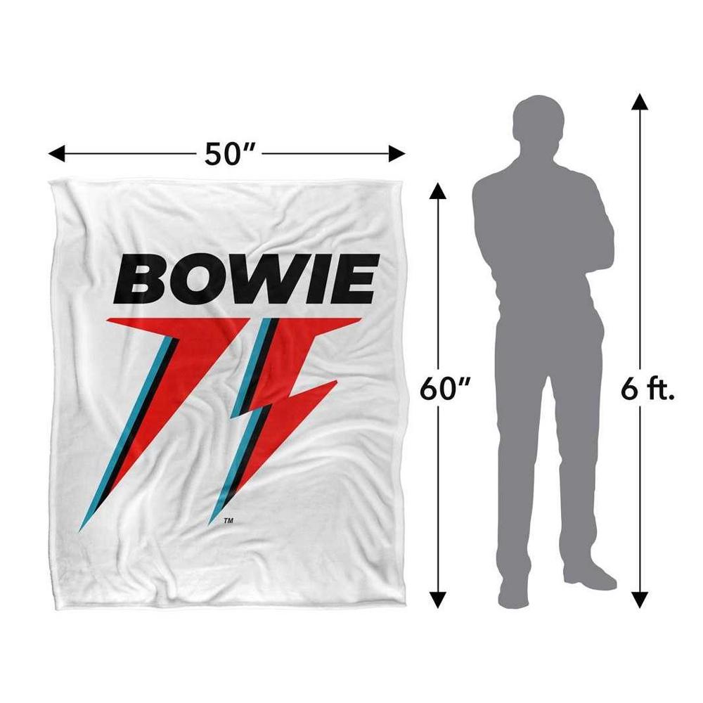 David Bowie 75 Silky Logo Supersoft Blanket