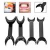4PCS Dental Black Intraoral Cheek Lip Retractor Opener Tool Double Head Orthodontic Small+Large