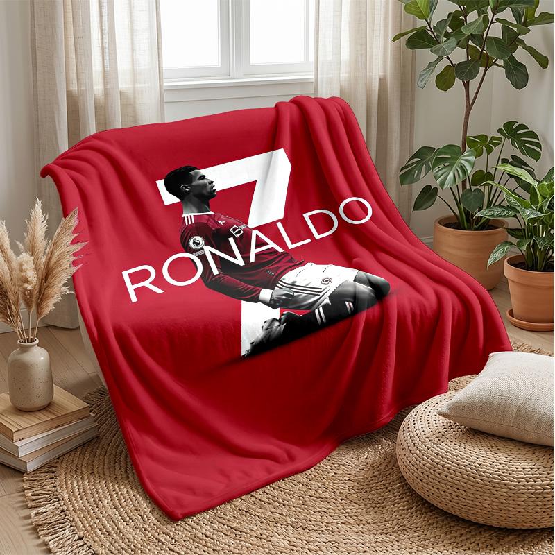 Cristiano Ronaldo Theme blanket Soft Flannel Blanket Plush Throw Blanket Cozy Sofa Bed Blanket for Home Decor