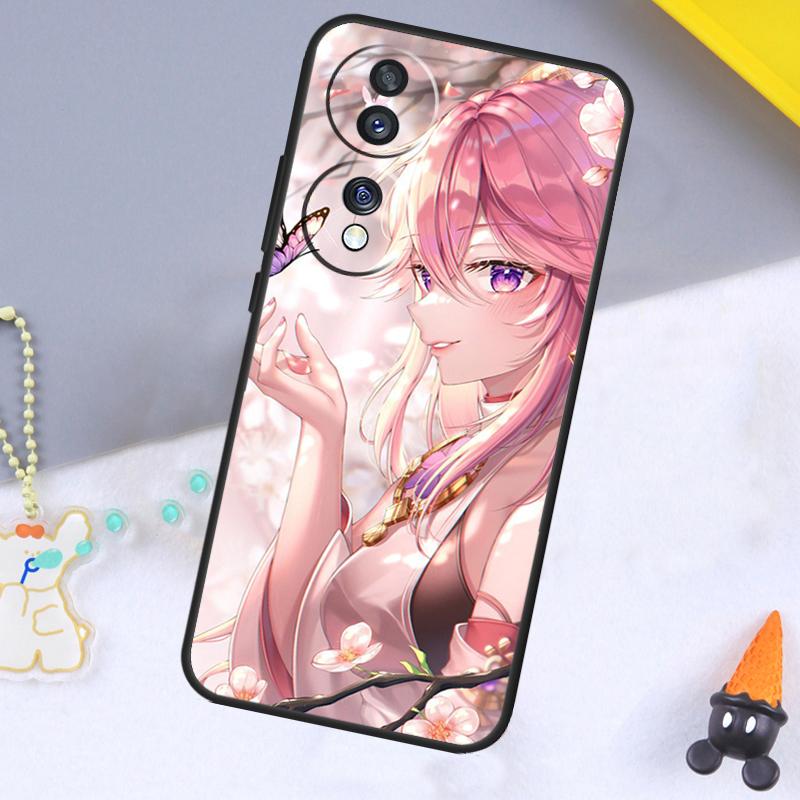 Чехол Genshin Impact Яэ Мико для Huawei P20 P50 Pro P40 P30 Lite P Smart Z Nova 5T Чехол для Honor 70 50 X7 X8 X9