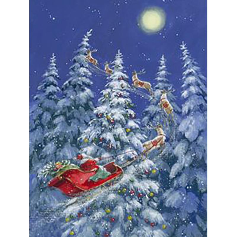 DIY Christmas Tree 5D Diamond Painting Full Round Drill Cartoon Diamond Embroidery Cross Stitch Kit Home Decor Wall Art Gift