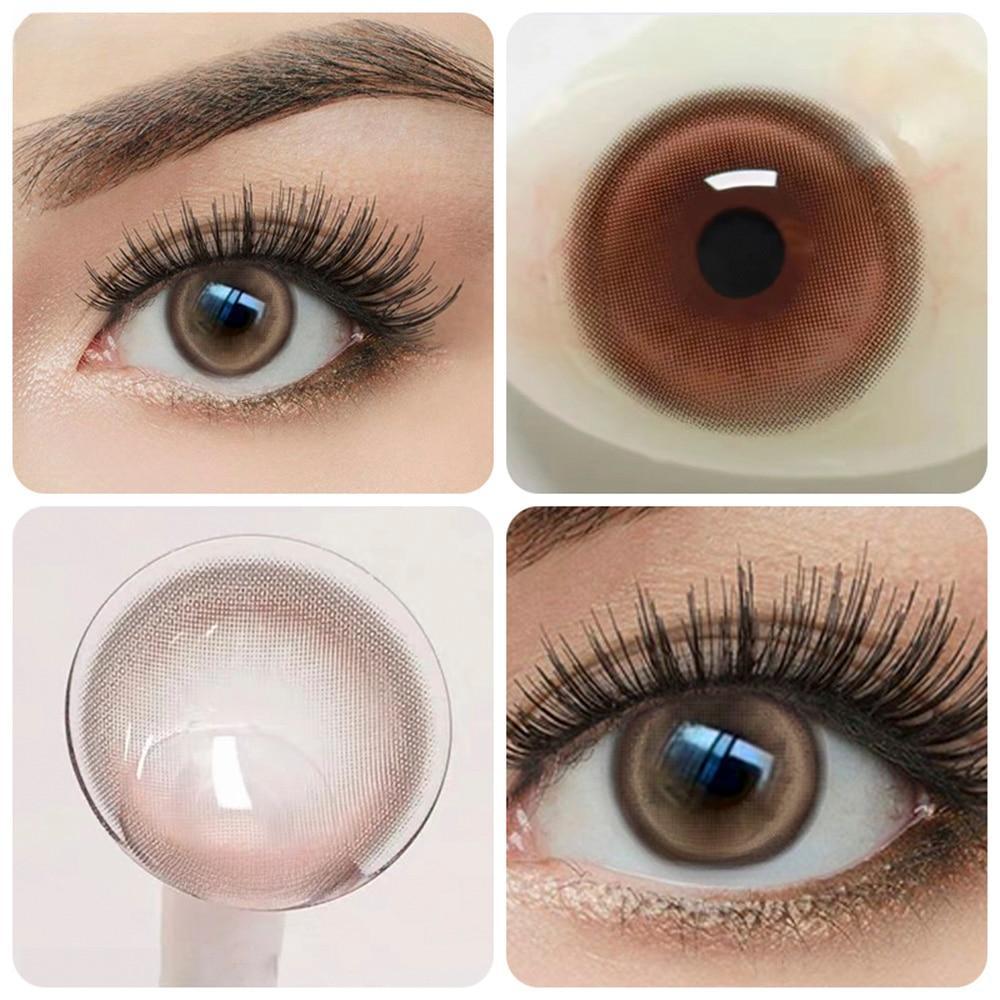 Цветные линзы для коррекции близорукости MillCreek Natural Eye Контактные линзы для макияжа глаз 2 шт./пара