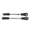 2pcs RC Servo Pull Rod RC Servo Connecting Rod for ZD Racing 10421 1/10 RC Car Black Silver