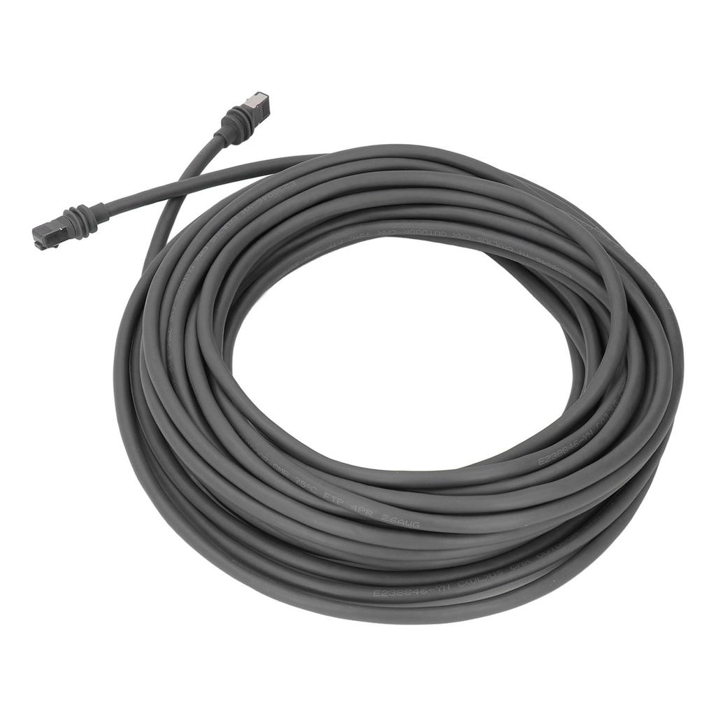 Rectangular Satellite Cable 30FT Waterproof Satellite Replacement Cable with 2 Protectors 10 Retention Snaps Storage