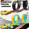 Race Car Track Toy Set Flexible Rail Car Track Tough Suction Cup Bendable Loopable Kids Car Toy Adhesive Rail Car Play Kit