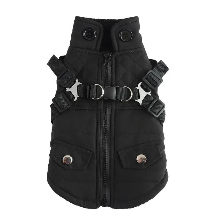 Dog Coat Winter Pet Warm Jacket Waterproof Dog Clothes Harness Labrador Chihuahua French Bulldog Small Medium Large Dog Costume