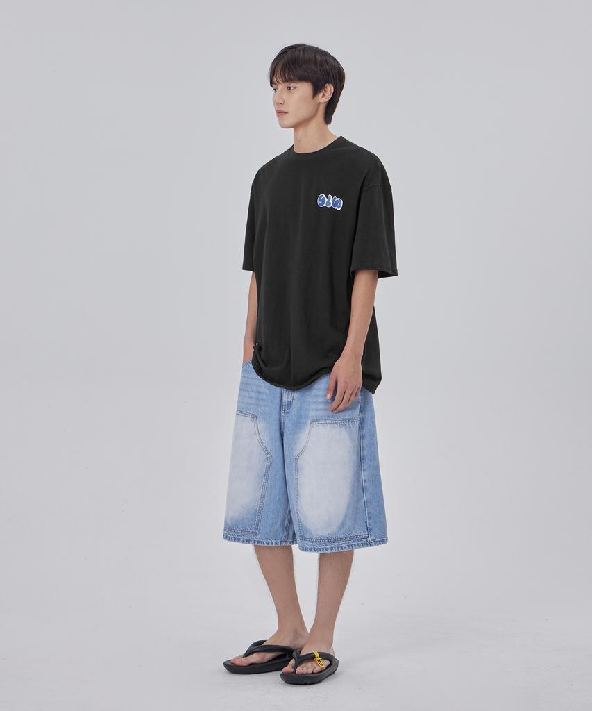 GLW Bermuda Workwear Carpenter Denim Pants Shorts Napoli Vintage Light Indigo