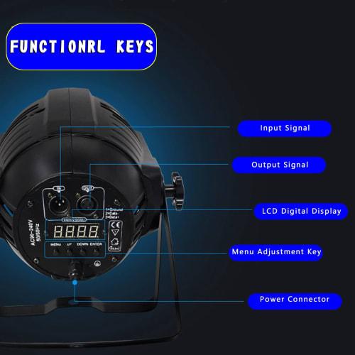 Bruce & Shark Moving Light, Stage Lighting, Moving Head Light, Rotatable Spotlight, 18 LEDs, 200W High Brightness RGBW LED Bar Light, 4/8 Channels, Ba