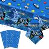 Blue Lighting Game Theme Disposable Tableware Set Blue Game Handle Paper Plates Napkins Happy Boy Game Birthday Party Supplies