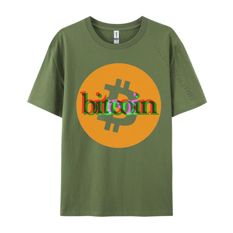Bitcoin Logo Tshirt Europe Unisex Brand New Design Tops Tees Cotton Fabric T Shirts Casual Tops Tees Cool