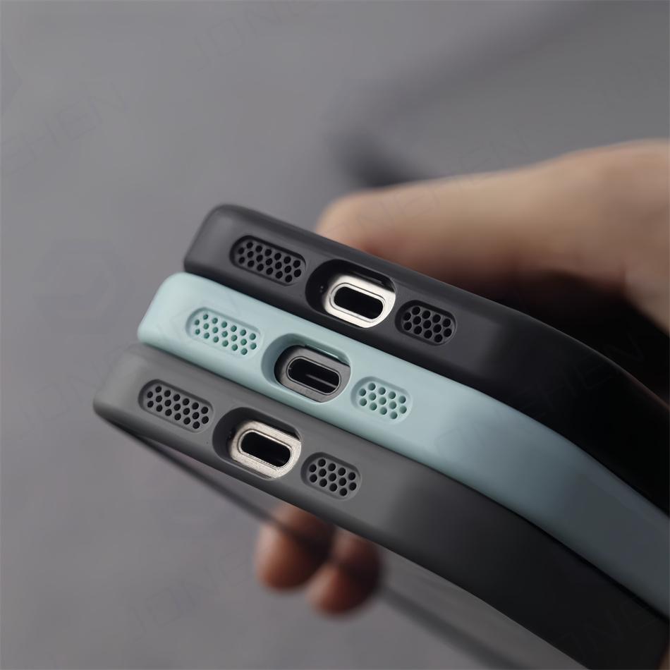 Heat Dissipation Mesh For Magnetic Wireless Charge Case For For Iphone 16 1 14 Plus 13 12 17 Pro Max Breathable Armor Cover
