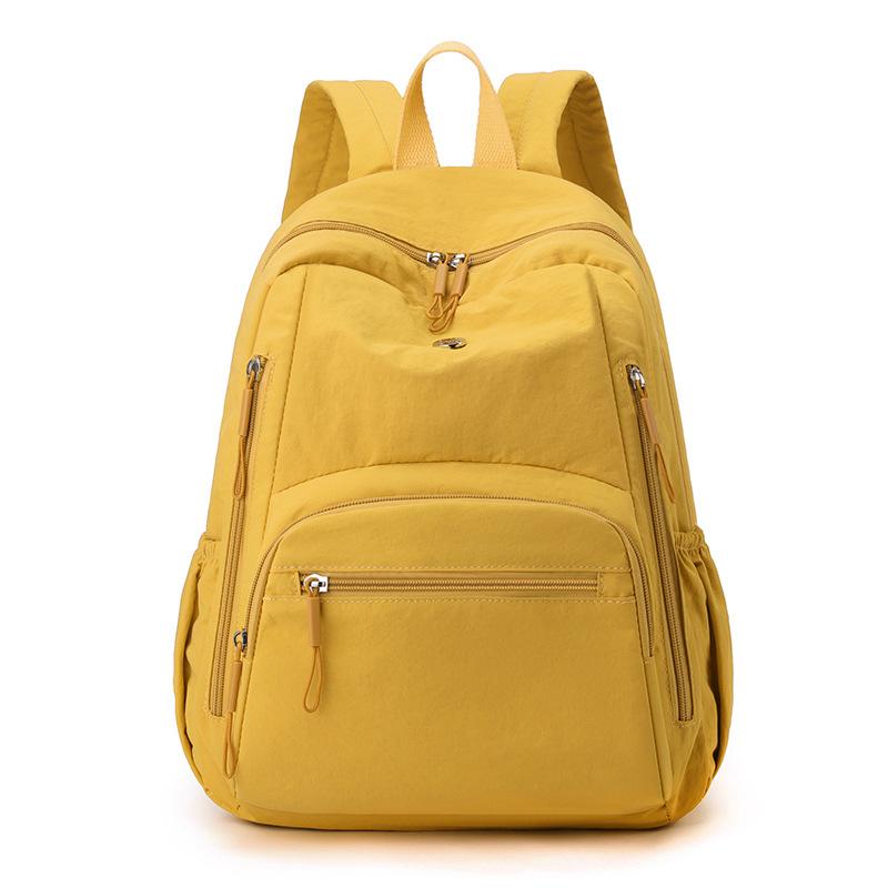 Lightweight Water-proof Nylon Student Schoolbag Trendy Leisure Large Capacity Simple Backpack Junior High School Campus Backpack