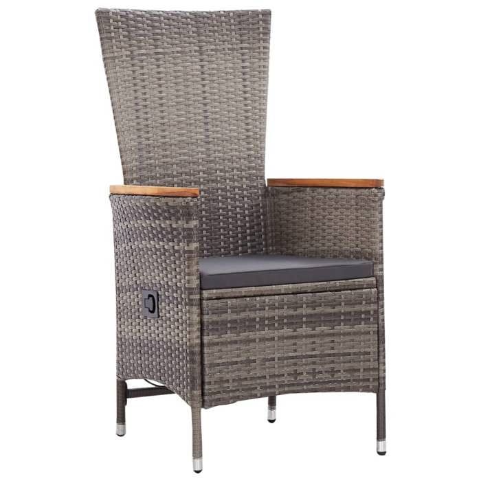 Maison Exclusive - Ensemble à manger de jardin 7 pcs Résine tressée Gris