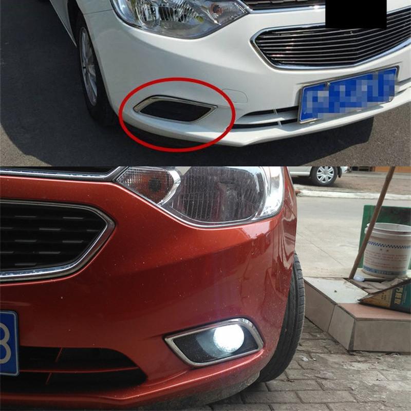 1 Pair Car Front Fog Lamp Light Molding Rings Trim Cover Car Accessories For Chevrolet Sail 3 LOVA RV Fog Lamp Frame Protection