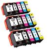 Набор из 15 совместимых картриджей E202 XL для принтера Epson Expression premium xp-6000 - Голубой/Маленький черный/Желтый/Пурпурный/Черный