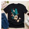 Blue Bird Cherry Blossoms Tee | Floral Nature Spring Tee | Bird Lover Gift