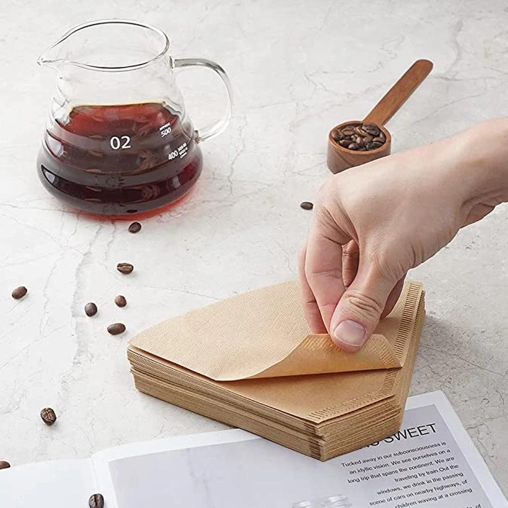 100 шт. U-образная бумага для кофеварки одноразовая кофейная воронка конусная кофейная фильтрующая бумага кафе