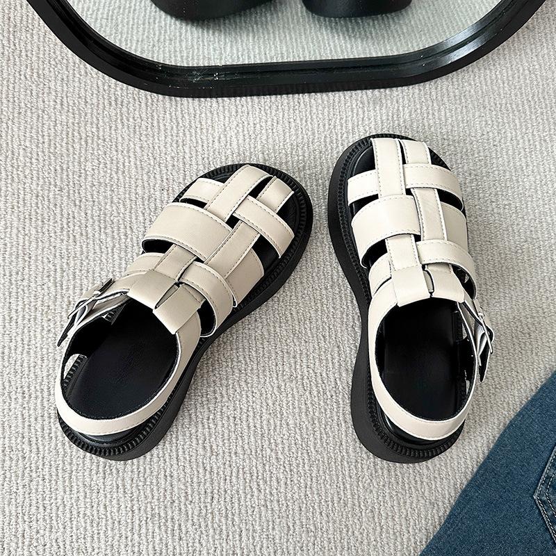 Женские летние новые плетеные повседневные сандалии