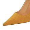 Bigtree Fashion Thin Heel 10.5CM Super High Heel Suede Shallow Mouth Pointed Sexy Single Shoe