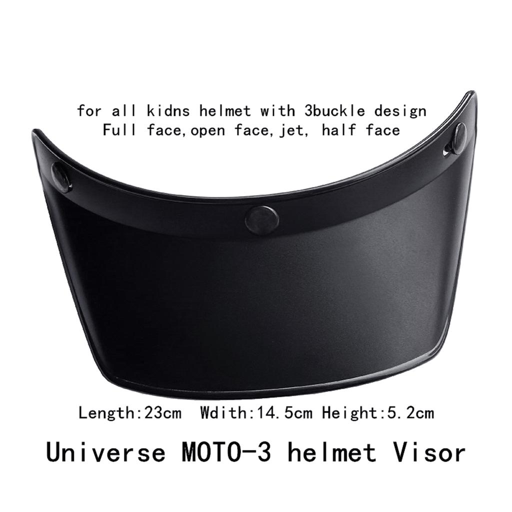 Open-Face Motorcycle Helmet Visor,3-Snap