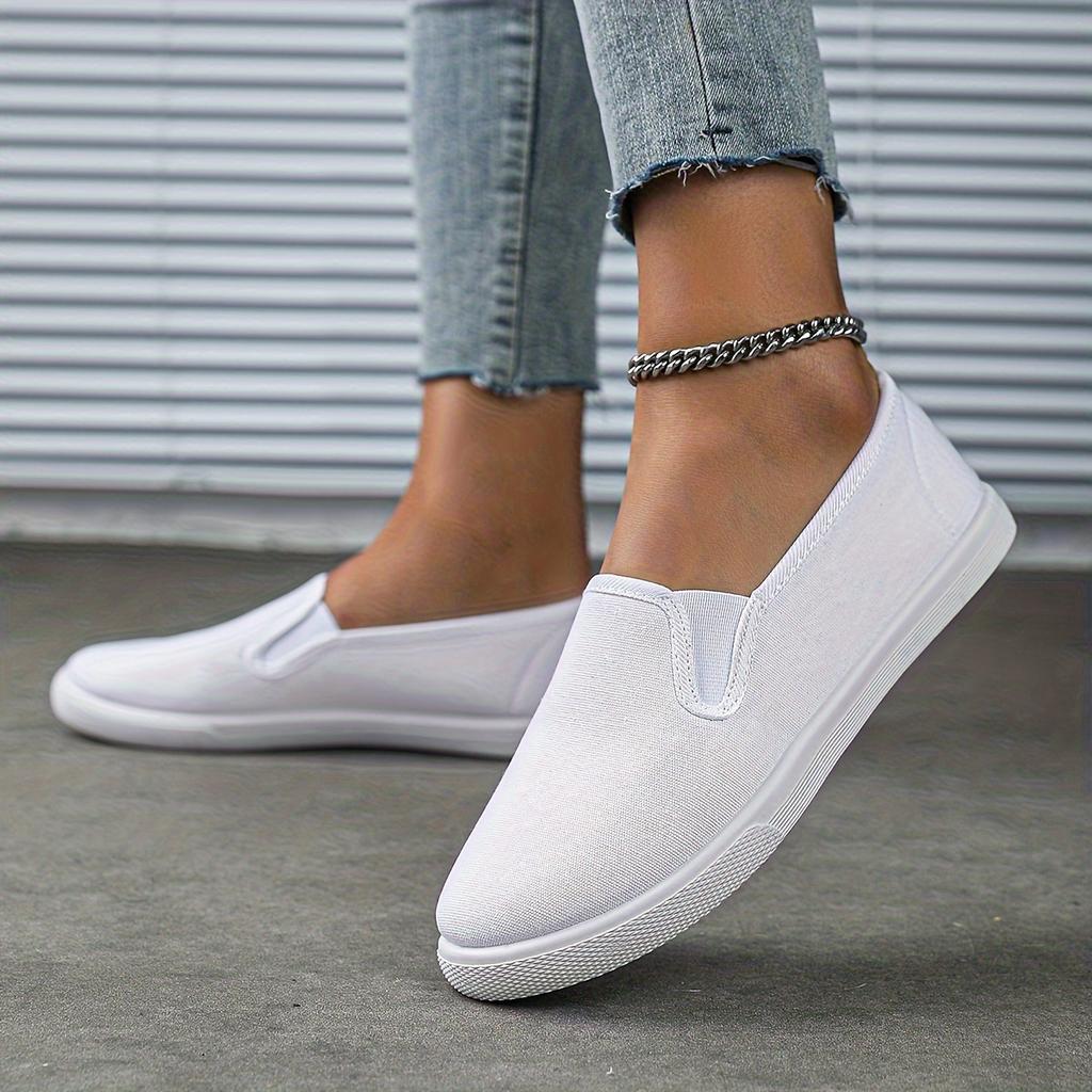 New Fashionable White Sneakers for Men and Women Flat Canvas Shoes for Women Korean Style Flat Shoes