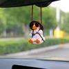 Cute Swinging Duck Car Pendant Auto Rearview Mirror Hanging Ornament Interior Decoration Accessories Swing Duck Laryard Keychain