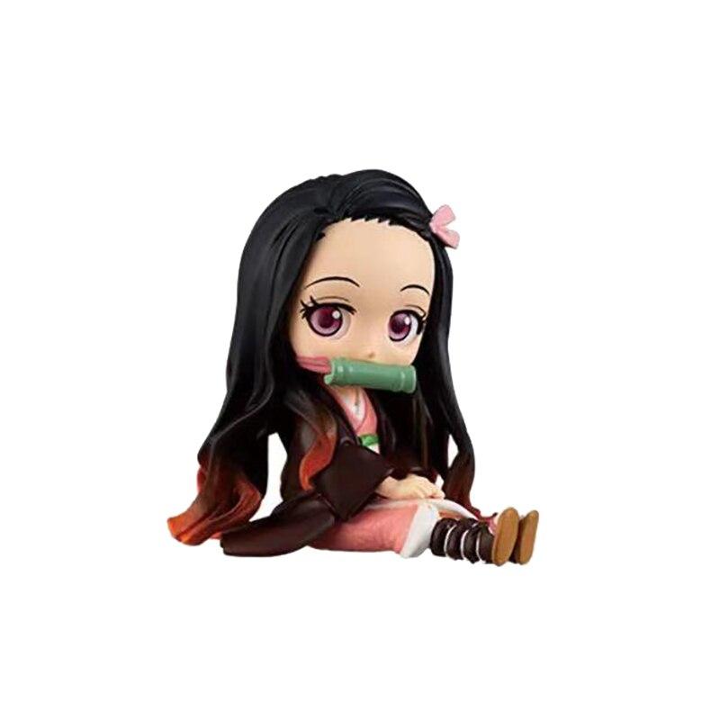 Demon Slayer Gk Kamado Nezuko Anime Action Figure Model Agatsuma Zenitsu Q Version Tanjirou  Pvc Statue Toy Desktop Figma
