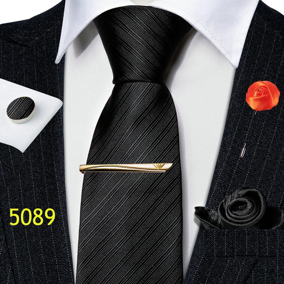 Barry.Wang Мужской галстук зажим для галстука бутоньерка носовой платок запонки пейсли сплошной шелковый галстук комплект для свадьбы вечеринки свидания