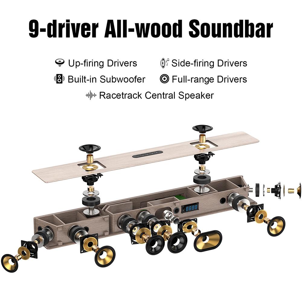 Hiwill A502 5.2.2 Channel Soundbar, Dual Built-in Subwoofers, Dolby Atmos, 450W Peak Power