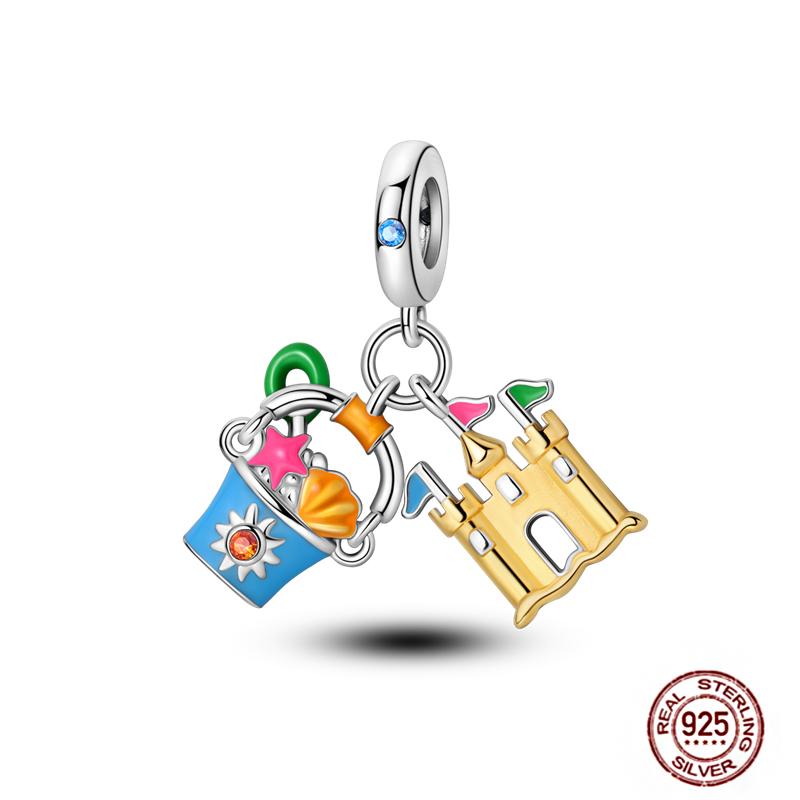 Ежедневные статьи Медные розовые парфюмерные шармы Камера Гантель Смарт-часы Бусины Подходят для оригинальных браслетов DIY Ювелирный подарок