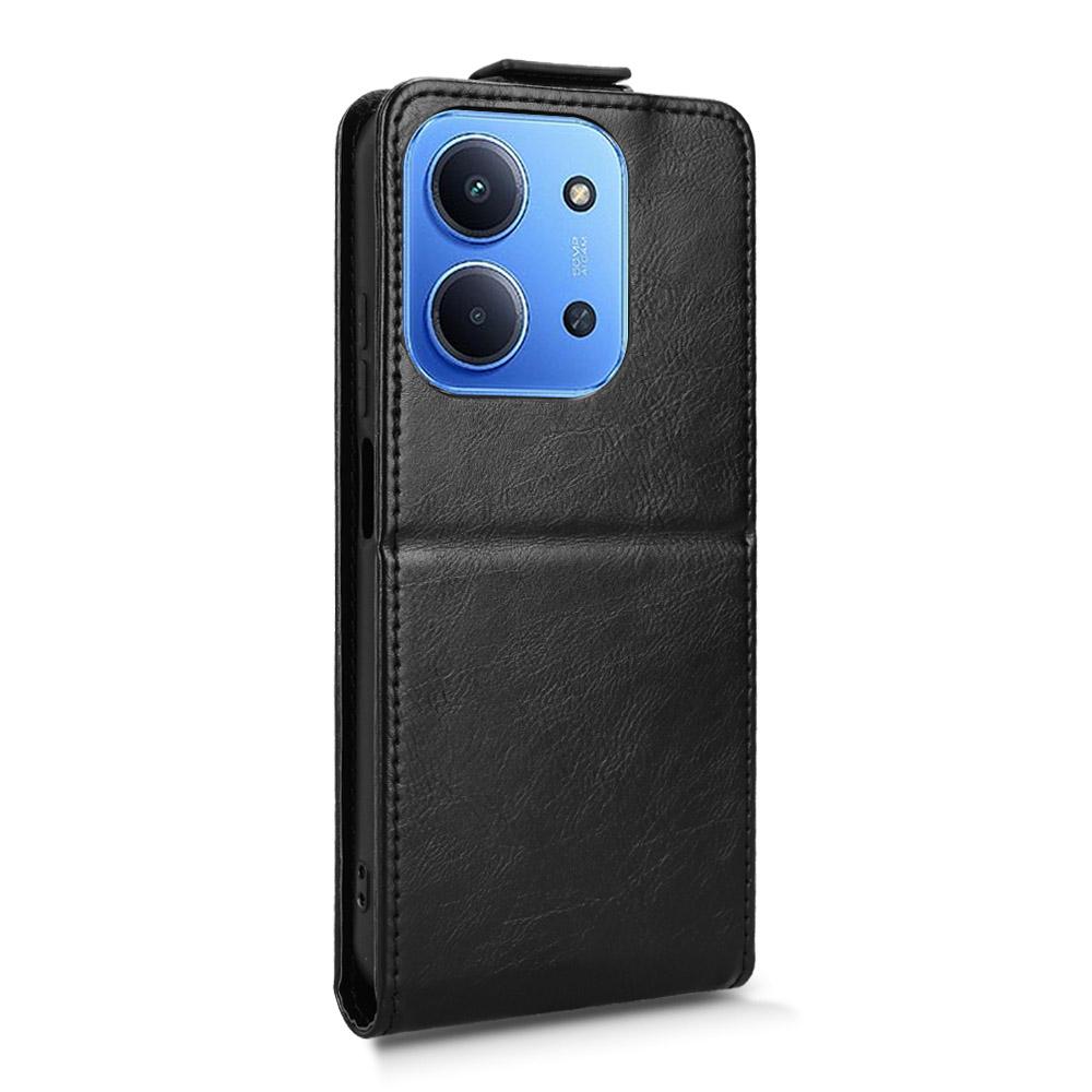 Для Xiaomi Redmi 15C 5G (США) (173мм)/15C 4G (США) (173мм) Подставка Чехол Магнитная застежка Вертикальный откидной Кожаный чехол для телефона с держателем для карт