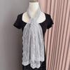 Embroidered Flower Women's Lace Scarf Solid Color Sunscreen Shawl  Summer Season